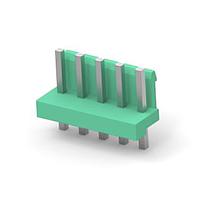 AMP Connectors - TE Connectivity 6-1123723-5 ຮອດເດີແລະກອງສາຍສົດ 3.96 EP HDR ASSY 5P(ສີຂຽວ)