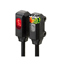 OMRON E3T-ST12M 2M Ultracompact, Ultrathin ເຊັນເຊີ Photoelectric ມີເຄື່ອງຂະຫຍາຍສຽງໃນຕົວ (1000 mm, through-beam, NPN, Dark-ON)