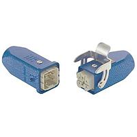 HARTING 10360040012 ຊຸດຕໍ່ຕໍ່ Han-Kit-Ex4A ຂວດສອງສະເຕີມ - Han Ex 4A, 4ພິນ+GND, ຝາກົງຕົວ, ຝາກົງສາຍສອງສາຍ (IECEx Intrinsically Safe - IEC EN 60079)