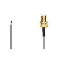 GCT (Global Connector Technology) CAB432RF-0200-A-1 ການປະກອບສາຍ RF I-Pex MHF 5L RA Plug2RPSMA STRJck Rvrs plrty R Mt, 6GHz,200mm, 1.13mm ສີເຫຼືອງ