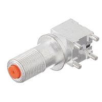 Amphenol RF 531-40165 ຕູ້ເຊື່ອມຕໍ່ PCB F-Type RA PCB Jack Bullkhead 75 Ohm