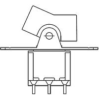 Alcoswitch - TE Connectivity A101J1AQ004 ສະຫນັບສະຫນູນ Rocker Switches SP ON-ON R/A PCB ROCKER SWITCH