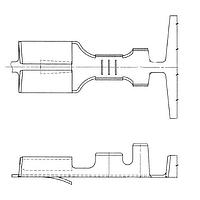 Yazaki 71162090 ຂໍ້ຕໍ່ TERM 250 FEM 6.0MM UNSLD