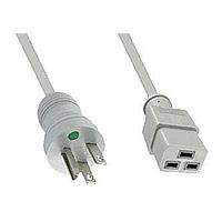 Qualtek Electronics 233082-06 ສາຍກະແສ AC ລະດັບໂຮງໝໍ 10' ສີເທົາ/ປລັກເທົາ 3 X 14 AWG HOSP