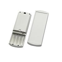 Bud Industries HH-3570-B ກະຕ່າພາຍໃນຮູບແບບຈັບມືພາຍໃນຮູບແບບ J ຜະລິດຈາກເປັດພລາສຕິກ ມີບ່ອນໃສ່ແບດເຕີຣີ AA (7.2 X 2.6 X 1.1 ນິ້ວ)