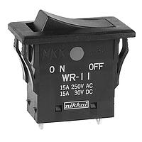 NKK Switches WR11AS ສະຫນັບສະຫນູນ Rocker SPST ON-NONE-OFF ຂາຍບົດ SOLDER LUG SEALED