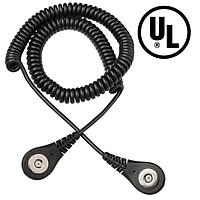 Desco 9190 ສາຍຄວບຄຸມປ້ອງກັນສະຕາຕິກ, ຂົນມົນ, ກ້ອງ, ສີດໍາ, PVC 6ft, 4mm ເຖິງມຸມຂວາ Ban, 1 Meg