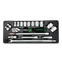 TOPTUL GCAT1803 ດຣ. Flank Socket Set (1/2", 18 pcs)