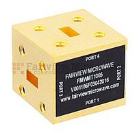 Fairview FMWMT1005 WR-28 Magic Tee Waveguide Using UG-599/U Square Cover Flange and Operating from 26.5 GHz to 40 GHz