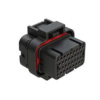 Amphenol SINE Systems ATS06-34SB2 Plugs ປລັກ 34 ຕຳແໜ່ງ, ຊັອກເກັດ, ຂະໜາດຄອນແທັກ 20, ລັອດຄູ່, Keyed B, ຝາປິດປາຍ, ສີດຳ