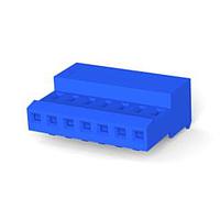 AMP Connectors - TE Connectivity 3-640442-7 ການປະກອບ Receptacle 7P 26AWG TIN CLSD W/O TAB W/BLUE STRPE