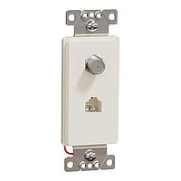 Square D SQR87CT1LA ຕົວເຊື່ອມ CATV/TEL F/RJ11 4P4C STRAP LA