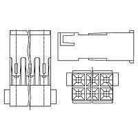 Amphenol FCI 68105-002LF ຮາກຮອງ Receptacle HSG .100" DR POL.