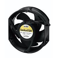 Sanyo Denki 9WG5748G5002 ພັງລົມ Axial Axial, 172x150x51mm ຮອງຮູບກົງ/ຕັດຂ້າງ, 48VDC, ກັນນ້ຳກະທົບ, ບໍ່ມີຂໍ້ລັບ, ມີມາດຕະຖານ IP68