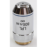 KERN OBB-A1530 ເລນສະເລັດວັດຖຸປະສົງປະກອບກັບລະດັບອະນິຍາດ Infinity planachromatic ສໍາລັບລະດັບການທຳວຽກໃຫຍ່ 80 x /0,8 (0,85 mm) (sprung)