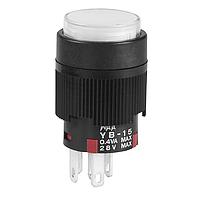 NKK Switches YB15CKG01-6B-JB ປຸ່ມກົດສະຫນອງ SPDT ON (ON) 28V AC/DC