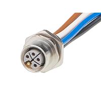 Molex 1205020045 ເສັ້ນສາຍອ່ານສະເຊີ / ເສັ້ນສາຍອັກຕູເວີ M12 Receptacle 5 Poles M16x1.5 Threads Female to Leads 2m Lngth 2.50mm Wire