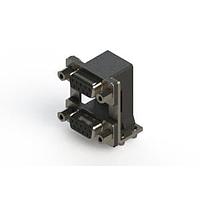 EDAC 662-009-664-049 ຕູ້ສະຫນອງ Dual Port D-Sub ມຸມຂວາ ຕູ້ສະຫນອງ Dual Port D-Sub