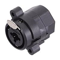 Amphenol Audio ACJC6V BULK ປຸ່ມຮັບ 1/4" XLR ຕູ້ຄັດສອງປະເພດ C ສະເຕີໂຣ ແບບຕັ້ງຕົ້ນ PCB ລັດຊິ້ງ ບໍ່ມີສະຫນັບ XLR