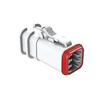 Amphenol SINE Systems AT06-6S-OMRDWHT ຕົວເຊື່ອມລົດຍົນ 6 ຕຳແໜ່ງ ປລັກທີ່ມີການຄຸມຄອງດ້ວຍພາຍນອກ, ປລັກ, ການປິດຢ່າງລົດລົງ, ສີຂາວ