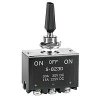 NKK Switches S823D ຕົກເກັດຂະຫນາດມາດຕະຖານຄວາມຈຳນວນສູງ DPDT ON-OFF-ON SCREW LUG