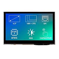 Riverdi SM-RVT43ALBFWC00 ຈໍ TFT LCD 4.3", EVE3, ເຟຣມ, CTP, ການຕິດຕັ້ງອາກາດ