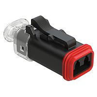 Amphenol SINE Systems AT062SD1224V ຕົວເຊື່ອມ 2-ທາງ, ຕົວເຊື່ອມ LED ຍິງ, 12V ຫຼື 24V, ຝາສຸດທ້າຍແຈ້ງ, ຕົວເຊື່ອມສີດຳ