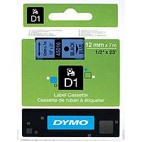 DYMO 63020704 Labelmanager D1 ເທບສີດໍາ/ສີຟ້າ (12mm x 7m)