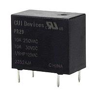 Same Sky (formerly CUI Devices) PR29-18V-S-450-1A-EF ພາວເລລີ 18.4 x 10.2 x 15.5 mm, 18 V, 10 A, SPST (1 Form A), ອີໂປຊີ ປິດກັນ, ລະດັບ F