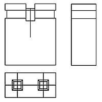 NorComp 41670300RP1 ຕົວເຊື່ອມ Shunt ສີດຳ ເປີດດ້ານເທິງ