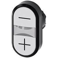 SIEMENS 3SU10013AB660AL0 ປຸ່ມກົດແບບແກ້ວ TWIN BUTTON, MOM, WHITE/WHITE