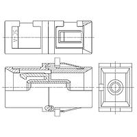 Molex 106171-0400 ອາແດບເຕີ BSC ADAPTER W/SHIELD SHIELD MTL SLV ສີດຳ