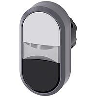 SIEMENS A6X30140482 ປຸ່ມກົດແບບແບບລົດແສງສອງປຸ່ມ. ຂາວ. ດຳ