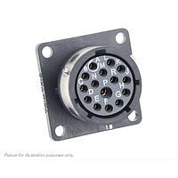 Eaton Souriau-Sunbank UTGX014E15SZ ຮັບສິນສ່ວນ Receptacles Square flange receptacle, ບໍ່ມີ backshell, ມີ 15 ຕໍ່ສົ່ງສາຍຍິງຍິງ, IP68/69K ໃນສະພາບບໍ່ໄດ້ຕ້ອງການ, ການກຳນົດລະຫັດ Z