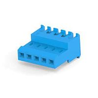 AMP Connectors - TE Connectivity 3-640622-5 ຮູງຮັບ Receptacle Housing FEED THRU W/O TAB 5P ສີຟ້າ ບ່ອນບ້ານ 26 AWG
