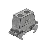 HARTING 19307160766 ຮູດສ໌ Han B Hood Coupler HC 2Levers 2xM25 ສີດຳ
