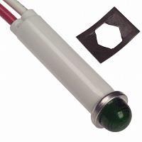 VCC 2191U5-12V ຕົວບອກສະຫນາມ LED ຕິດຕັ້ງບົດບາດ ສີຂຽວ ການກະຈາຍແສງ 5/16" ຮູບຮ່າງການຕິດຕັ້ງ