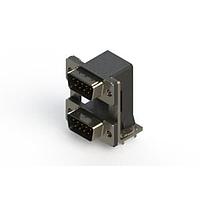 EDAC 661-009-364-030 ຕູ້ສະຫນອງ Dual Port D-Sub ມຸມຂວາ ຕູ້ສະຫນອງ Dual Port D-Sub