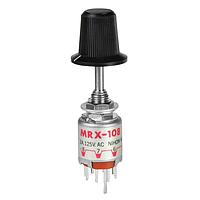 NKK Switches MRX108-CA ສະຫນອງສະຫນອງການຫຼຽນວຽກ SP ມີ 2-8 ຕຳແໜ່ງ ປຸ່ມໃຫຍ່ ສີດຳ
