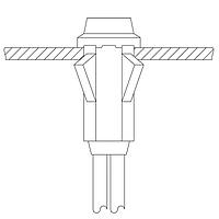 VCC 1090N3-28V ຕົວບອກສະແດງຕະຫຼາດປະຕູປະຕິບັດແບບ Incandescent ສີແດງ AMBER DIFFUSED ລະດັບ 1/2" ຮູບຮອບການຕິດຕັ້ງ