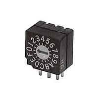Nidec Components SD-1211W Rotary Switches dip rotary code hex, real code, side adj. with + slot