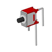Dailywell 8MS9P1B10M7QES ປຸ່ມກົດຍ່ອຍຂະໜາດນ້ອຍສຸດ Subminiature Sub-miniature Pushbutton SPST switch on-mom vertical right angle pc thru-hole