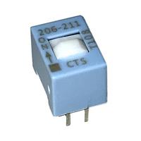 CTS Electronic Components 206-211S ສະຫນາມສະລັບ DIP 1 ສ່ວນສະລັບ DPDT