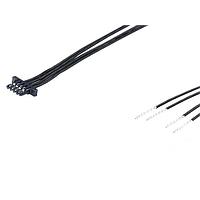 Molex 226392-1044 ການປະກອບສາຍສັນຍານແລະພະລັງງານ Zero-Hachi Pigtail Cable Assembly, Single Row, Tin 6 Circuits, 300.00mm Black