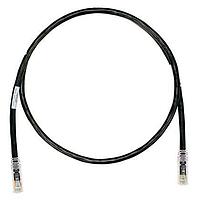 Panduit UTPK6A10MBL ສາຍສະເພາະຄອບເປີ Cat 6a Keyed Copper Patch Cord, Cat 6A, ສີດຳ U