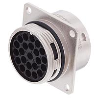 Amphenol SINE Systems RT001823SNH-K ຊຸດຕິດຕໍ່ Wall Mtg Recpt Sckt 16Awg 23 pin