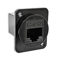 Switchcraft EHRJ45D6ABM3 ຮ່ອງຫຼັກ RJ45 CAT6A ອັດຕະໂນມັດ M3 ທີ່ມີການກວດສອບ ສີດຳ