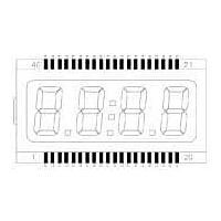 Lumex LCD-S401C71TR ມູດູແບບສະແດງຕົວເລກ LCD .71" 4 ຕົວເລກ TN REF