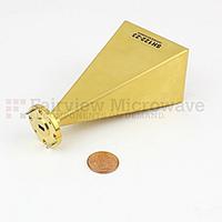 Fairview SH122-23 WR-22 Standard Waveguide Horn With UG-383/U Round Cover Flange and 23 dB Typical Gain Operating From 33 GHz to 50 GHz Frequency Range