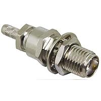Linx Technologies - TE Connectivity CONSMA005 ຕົວເຊື່ອມ SMA Fml Blkhd R Mnt Crimp, RG-174